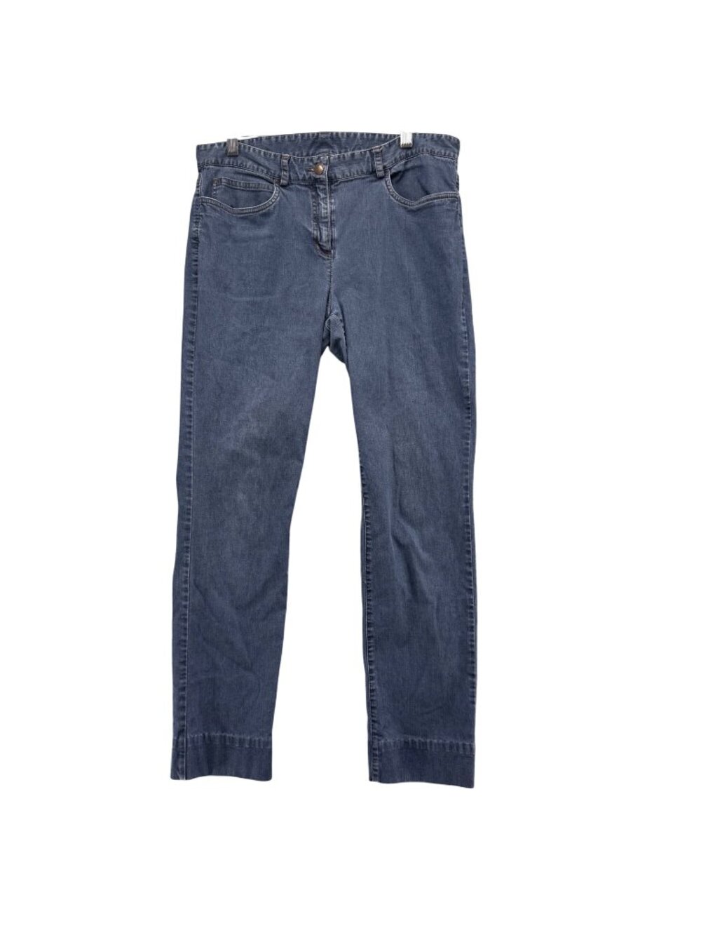 Eileen Fisher Straight Leg Jeans Womens Blue Denim Mid Rise Size S